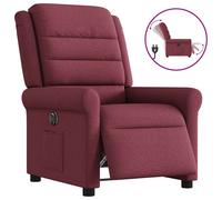 vidaXL Fauteuil inclinable électrique Rouge bordeaux Tissu