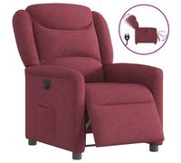 Vidaxl Fauteuil Inclinable Électrique Rouge Bordeaux Tissu Rouge