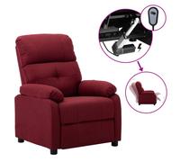 Vidaxl Fauteuil Inclinable Électrique Rouge Bordeaux Tissu Rouge
