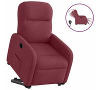 vidaXL stoel électrique réglable tissu bordeaux Rouge G