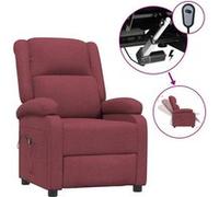 Vidaxl Fauteuil Inclinable Électrique Bordeaux Tissu