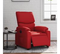 vidaXL Fauteuil inclinable électrique Rouge Similicuir