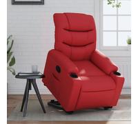 Vidaxl Fauteuil Inclinable Électrique Rouge Similicuir Rouge