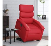 Vidaxl Fauteuil Inclinable Électrique Rouge Similicuir Rouge