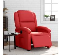 vidaXL Fauteuil inclinable électrique Rouge Similicuir Rouge