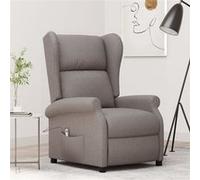 Vidaxl Fauteuil Inclinable Électrique Taupe Tissu Gris
