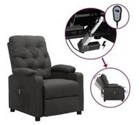 Fauteuil Inclinable Électrique Gris Foncé Tissu Siège Salle de Séjour vidaXL