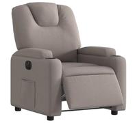 vidaXL Fauteuil inclinable électrique Taupe en tissu