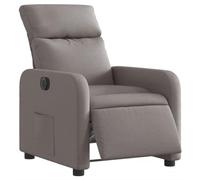 vidaXL Fauteuil réglable électrique tissu taupe Gris G