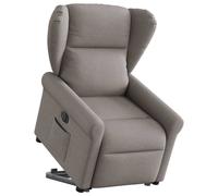 Vidaxl Fauteuil Inclinable Électrique Taupe Tissu