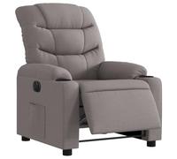 vidaXL Fauteuil inclinable électrique Chaise de relaxation dossier et accoudoirs Taupe tissu