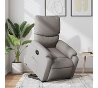 vidaXL Fauteuil inclinable électrique taupe tissu