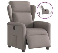 Vidaxl Fauteuil Inclinable Électrique Taupe Tissu