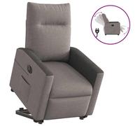 vidaXL Fauteuil inclinable électrique taupe tissu