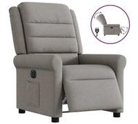 vidaXL Fauteuil inclinable électrique Taupe Tissu