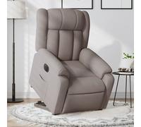 Vidaxl Fauteuil Inclinable Électrique Taupe Tissu Gris