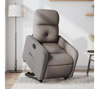 Vidaxl Fauteuil Inclinable Électrique Taupe Tissu Gris