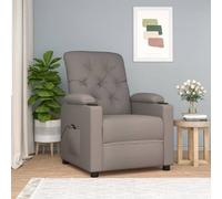 Vidaxl Fauteuil Inclinable Électrique Taupe Tissu Gris