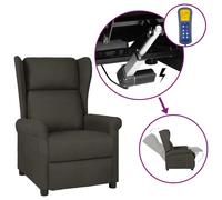 Fauteuil Inclinable Electrique Siège Inclinable Dossier et Repose-pied Réglables Meuble de Salle de Séjour Intérieur Taupe Tissu