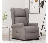 Fauteuil Inclinable Taupe Tissu - Vidaxl Gris
