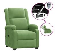 vidaXL Fauteuil inclinable électrique Vert clair Velours