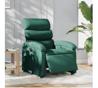 vidaXL Fauteuil inclinable électrique pour personnes âgées – Tissu vert foncé