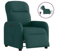 vidaXL Fauteuil inclinable électrique Vert foncé Tissu Vert