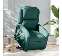 Vidaxl Fauteuil Inclinable Électrique Vert Foncé Tissu Vert