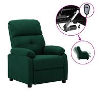 Vidaxl Fauteuil Inclinable Électrique Vert Foncé Tissu Vert