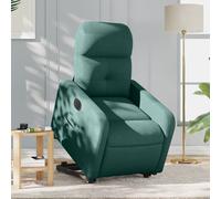 Vidaxl Fauteuil Inclinable Électrique Vert Foncé Tissu Vert