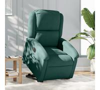 Vidaxl Fauteuil Inclinable Électrique Vert Foncé Velours Vert