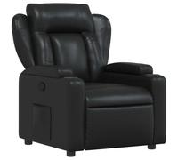 vidaXL Fauteuil inclinable 372427 Similicuir avec porte-gobelets, dossier et accoudoirs Noir