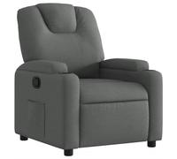 vidaXL Fauteuil inclinable en tissu Gris foncé