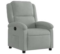 vidaXL Fauteuil inclinable 371797 – Chaise de relaxation velours gris clair, repose-pied