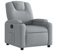 vidaXL Fauteuil inclinable 372365 – Dossier et accoudoirs rembourrés, moderne – Tissu gris clair