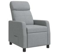 vidaXL Fauteuil inclinable Gris Clair Tissu