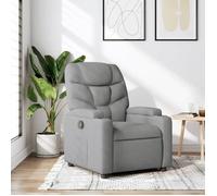 vidaXL Fauteuil inclinable Gris clair Tissu 372441