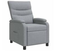 vidaXL Fauteuil inclinable Gris Clair Tissu
