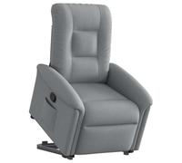 vidaXL Fauteuil inclinable Gris Clair Tissu, Chaise inclinable, Fauteuil inclinable pour Personnes âgées, Fauteuil releveur électrique