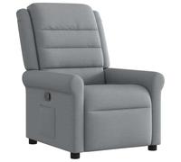vidaXL Fauteuil inclinable Gris Clair Tissu, Fauteuil, Fauteuil inclinable TV, Poussette, Fauteuil inclinable pour Personnes âgées, Fauteuil canapé