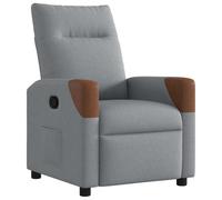 Fauteuil réglable tissu gris clair