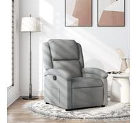 Fauteuil de Massage Inclinable Chaise Siège Salon Gris Clair Tissu vidaXL