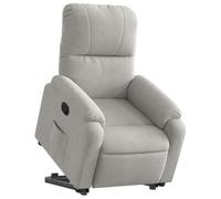 vidaXL Fauteuil inclinable Gris Clair Tissu Microfibre