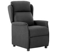 vidaXL Fauteuil inclinable Gris foncé 66.5 x 94 x 101.5 cm Polyester, Chaise compacte réglable, Fauteuil Moderne, Confort Lounge, Dossier Ajustable, Tissu résistant, Assise d'intérieur