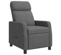 vidaXL Fauteuil inclinable Gris foncé Tissu