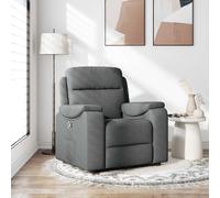vidaXL Fauteuil inclinable en tissu gris foncé