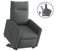 vidaXL Fauteuil inclinable Gris foncé Tissu