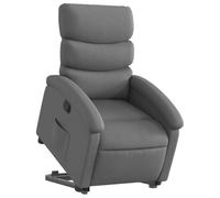 vidaXL Fauteuil inclinable Gris foncé Tissu, chaise inclinable, fauteuil inclinable pour personnes âgées, fauteuil releveur 3203979