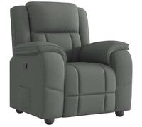 vidaXL Fauteuil inclinable Gris foncé Tissu, Fauteuil, Fauteuil inclinable TV, Poussette, Fauteuil inclinable pour Personnes âgées, Fauteuil canapé