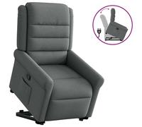 Vidaxl Fauteuil Inclinable Gris Foncé Tissu Gris